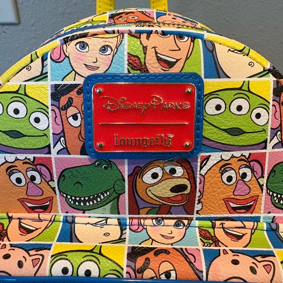 Disney Parks Exclusive Loungefly HardTag Toy Story  AOP Character Backpack, BNWT - Picture 2 of 8